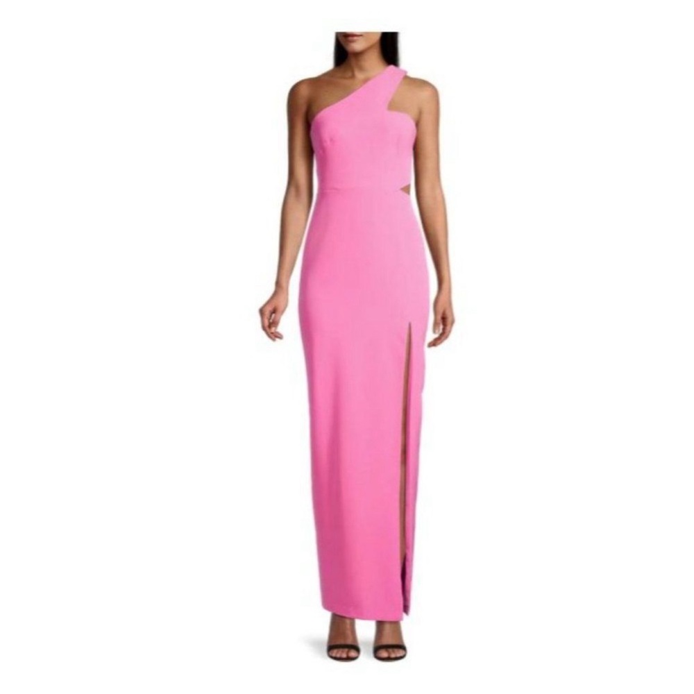 Aidan Mattox Womans Crepe Long Evening Gown
SizeUS 16 Neon Pink One Shoulder NWT